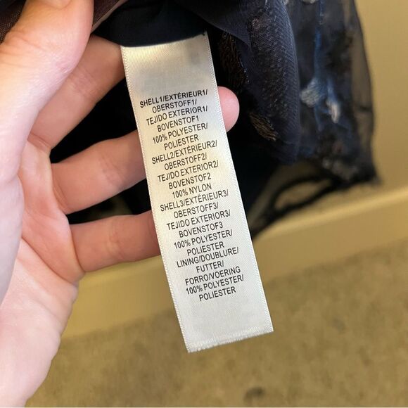 Aidan Mattox Blue Sequin Off the Shoulder Dress Gown Long 6 - Picture 7 of 15